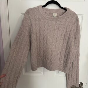 Women’s Cream Cable Knit Sweater